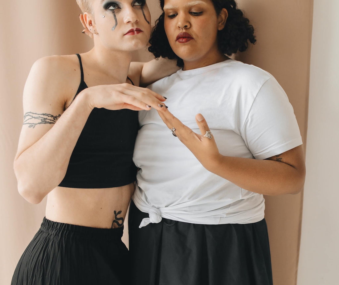Person in a black croptop